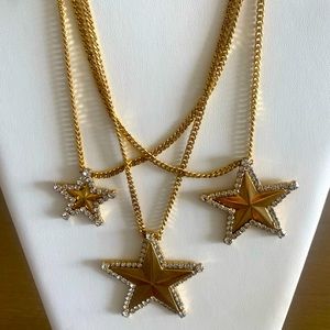 Three layered rock star necklace.